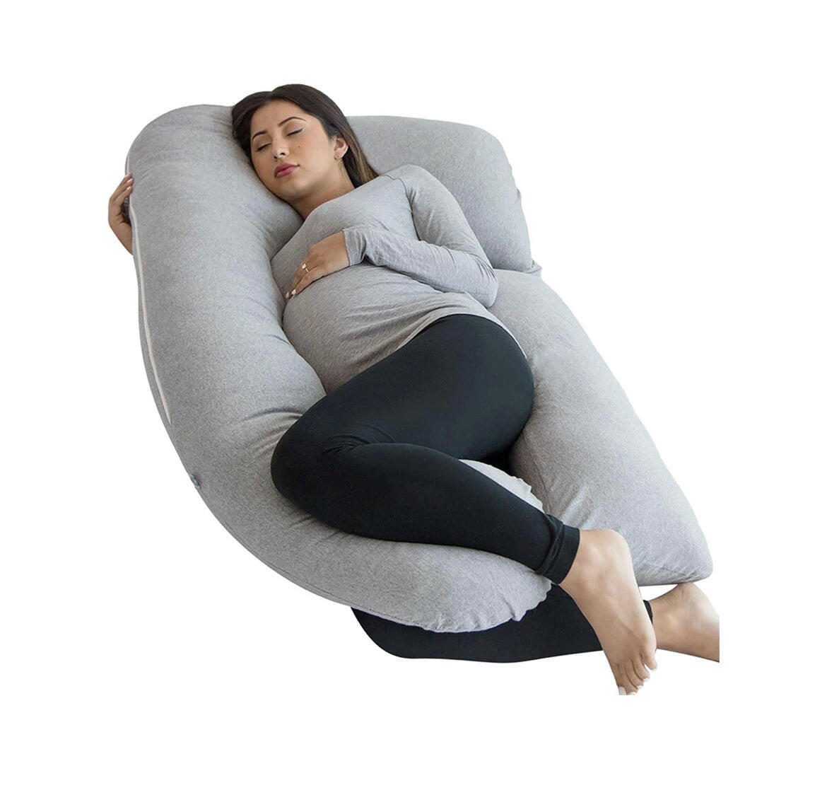 PharMeDoc - U-Shaped Full Body Maternity Pillow - Grey.