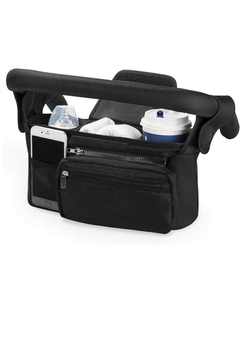 Stroller Organizer with Insulated Cup Holder.
