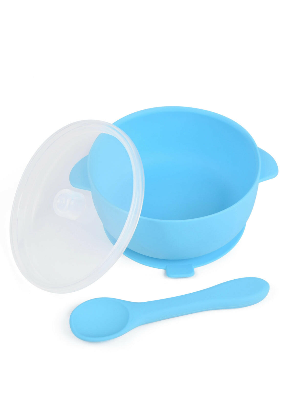 Silicone Suction Baby Bowl with Lid - BPA Free.