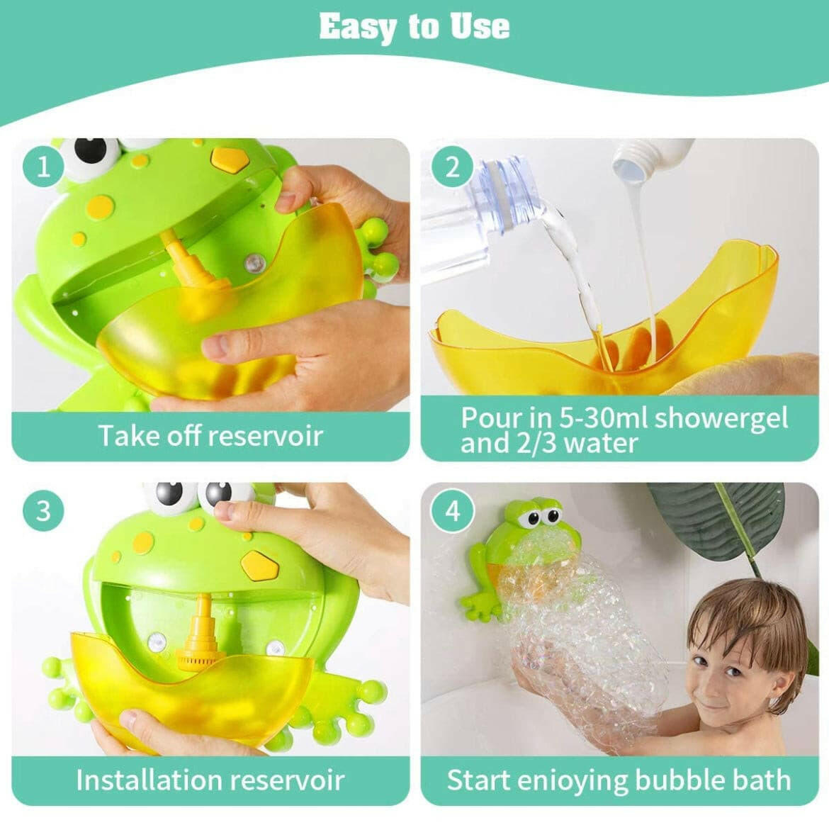 Automatic Bubble Maker ,with 12 Music Baby Fun Shower Toys.