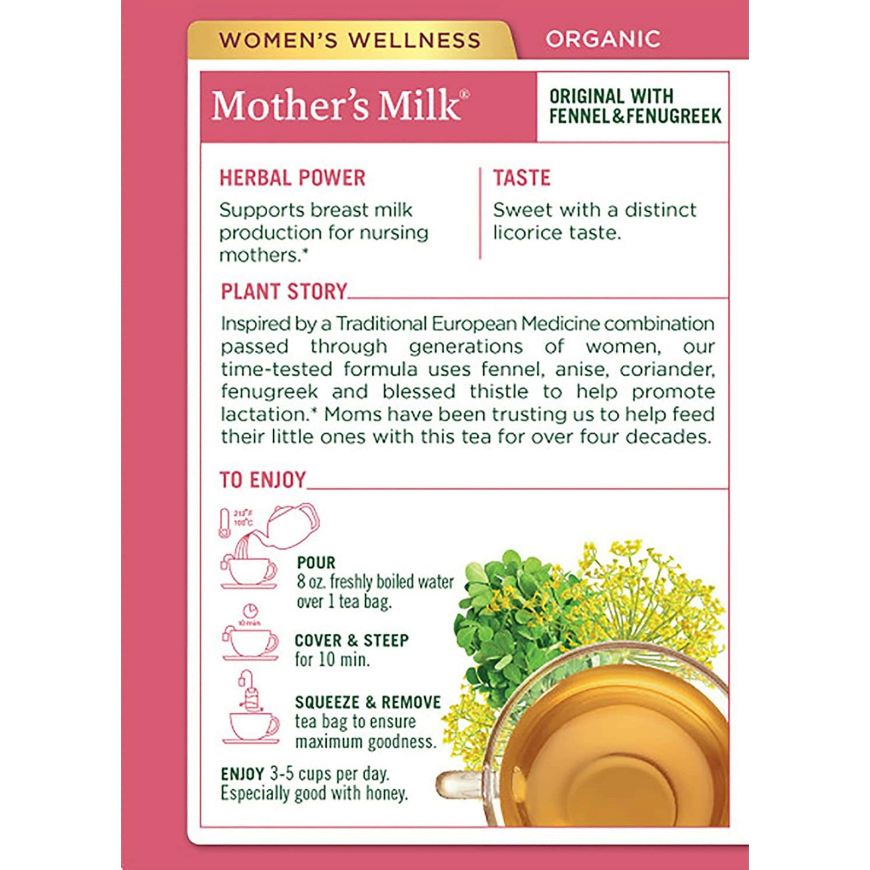 Traditional Medicinals Mother's Milk, Women's Tea, Organic, 16 CT.