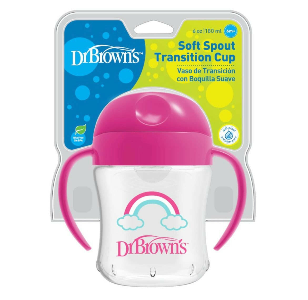 Soft-Spout Transition Cup by Dr. Brown,180 ml, 6m+.