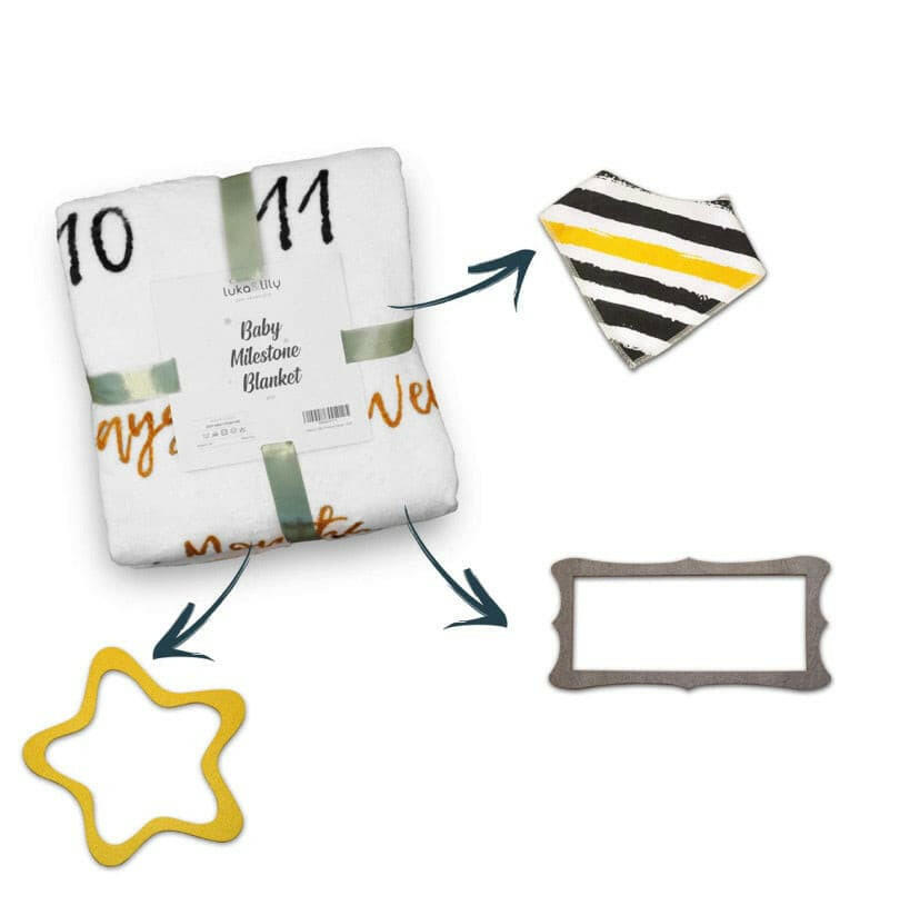 Baby Monthly Milestone Blanket Boy and Girl, Unisex Month Blanket.