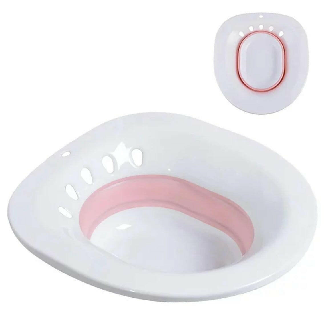 Sitz Bath for Toilet Seat - Sitz Bath for Hemorrhoids and Postpartum Care, Foldable Postpartum Care Basin, Yoni Steam Seat Alleviate Vaginal or Anal Inflammation Naturally.