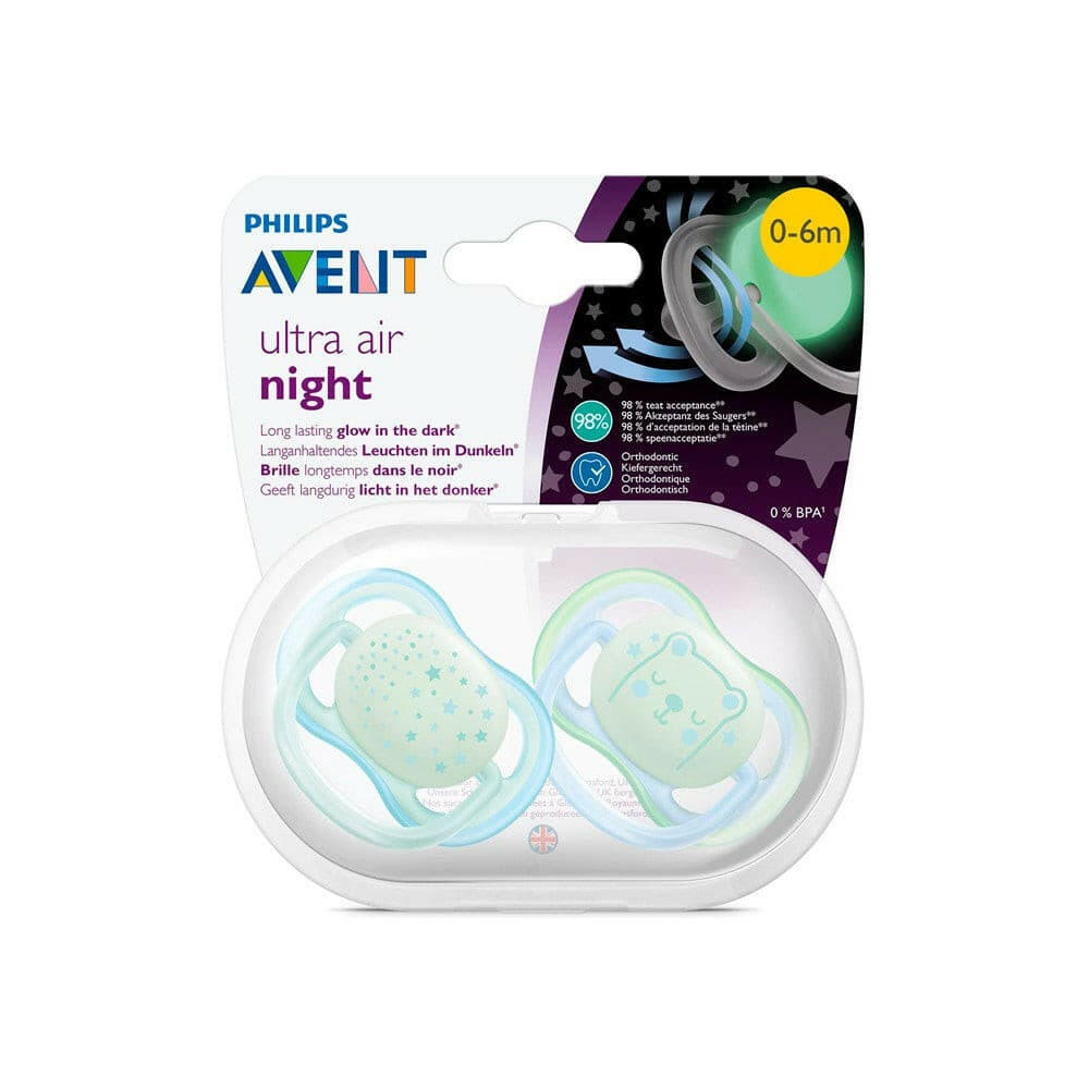 Avent Glow In The Dark Pacifier With Holes Qatar Moms