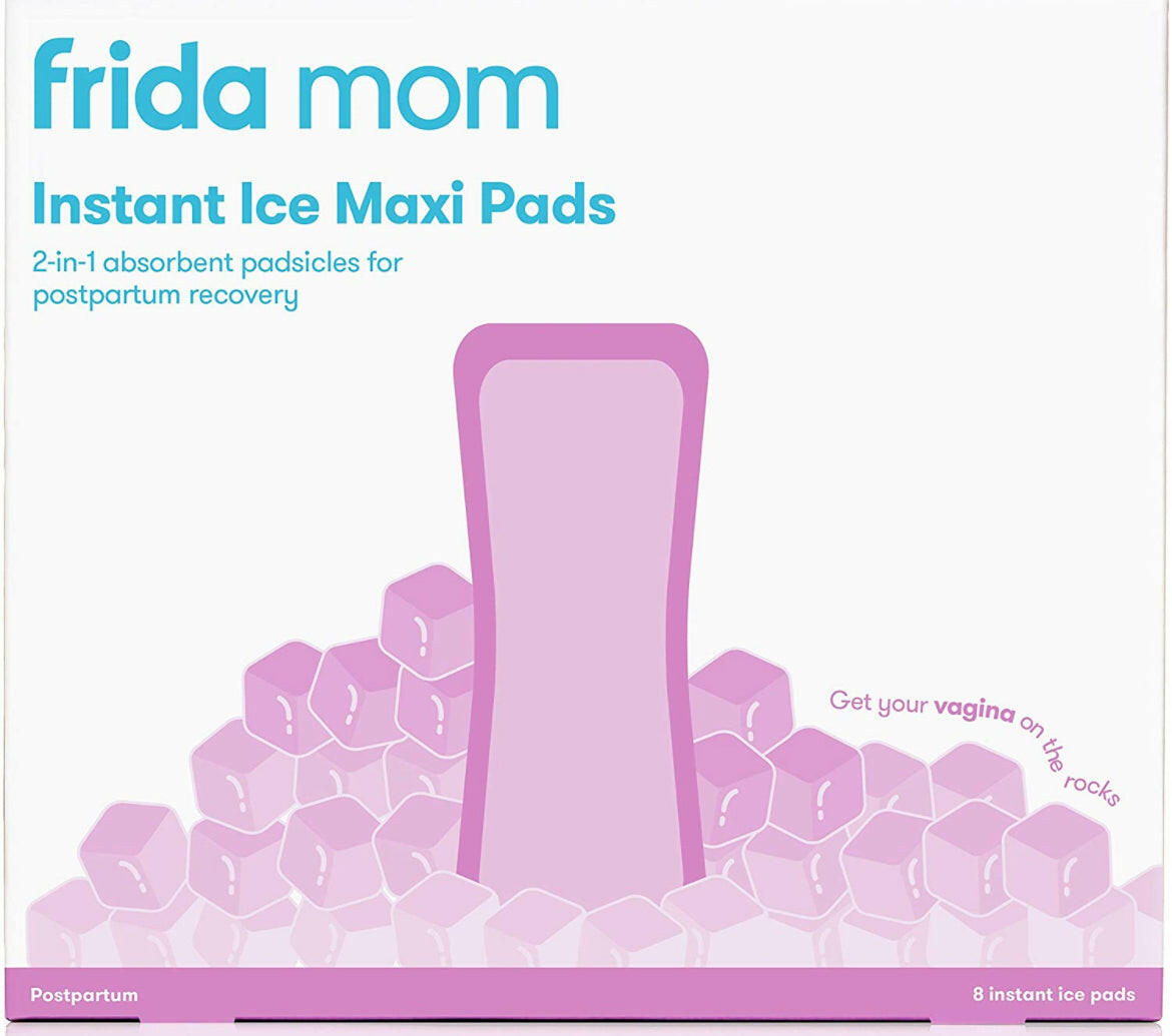 Frida Mom 2-in-1 Postpartum Absorbent Perineal Ice Maxi Pads.