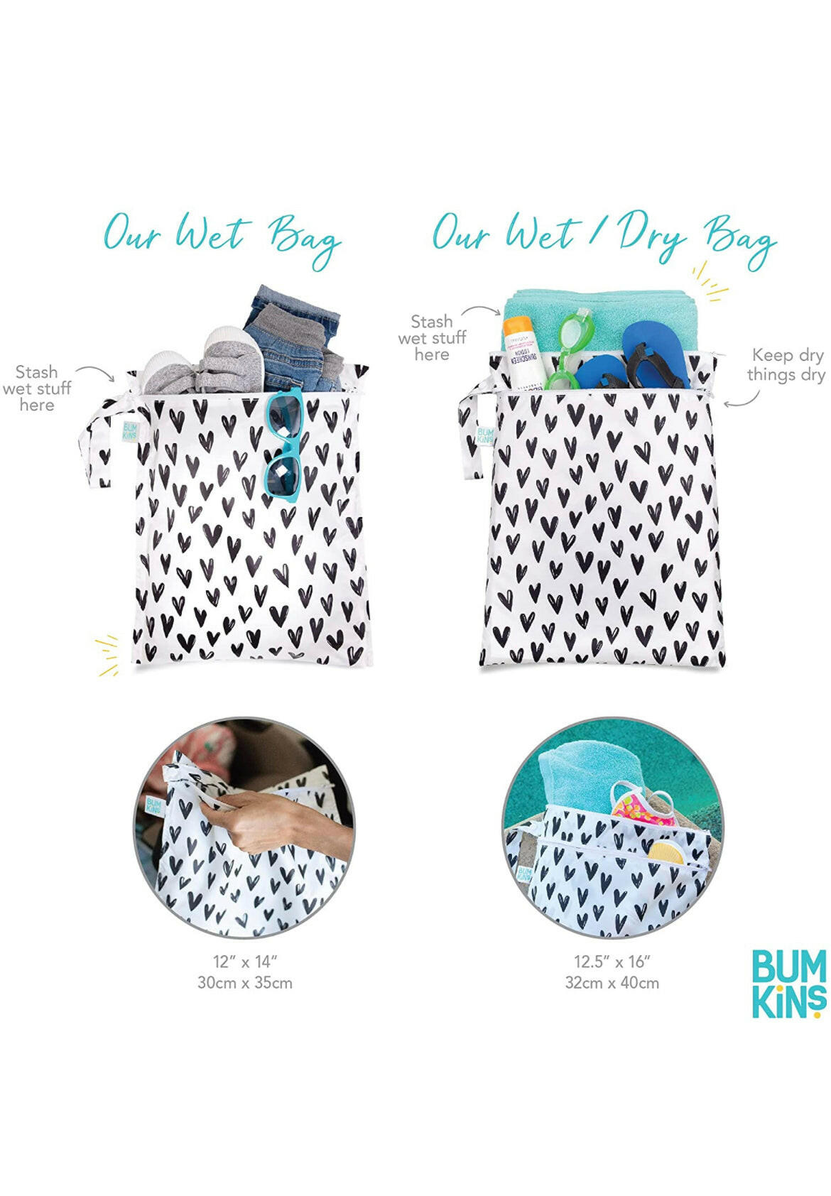 Bumkins Waterproof Wet Bags for Baby items.