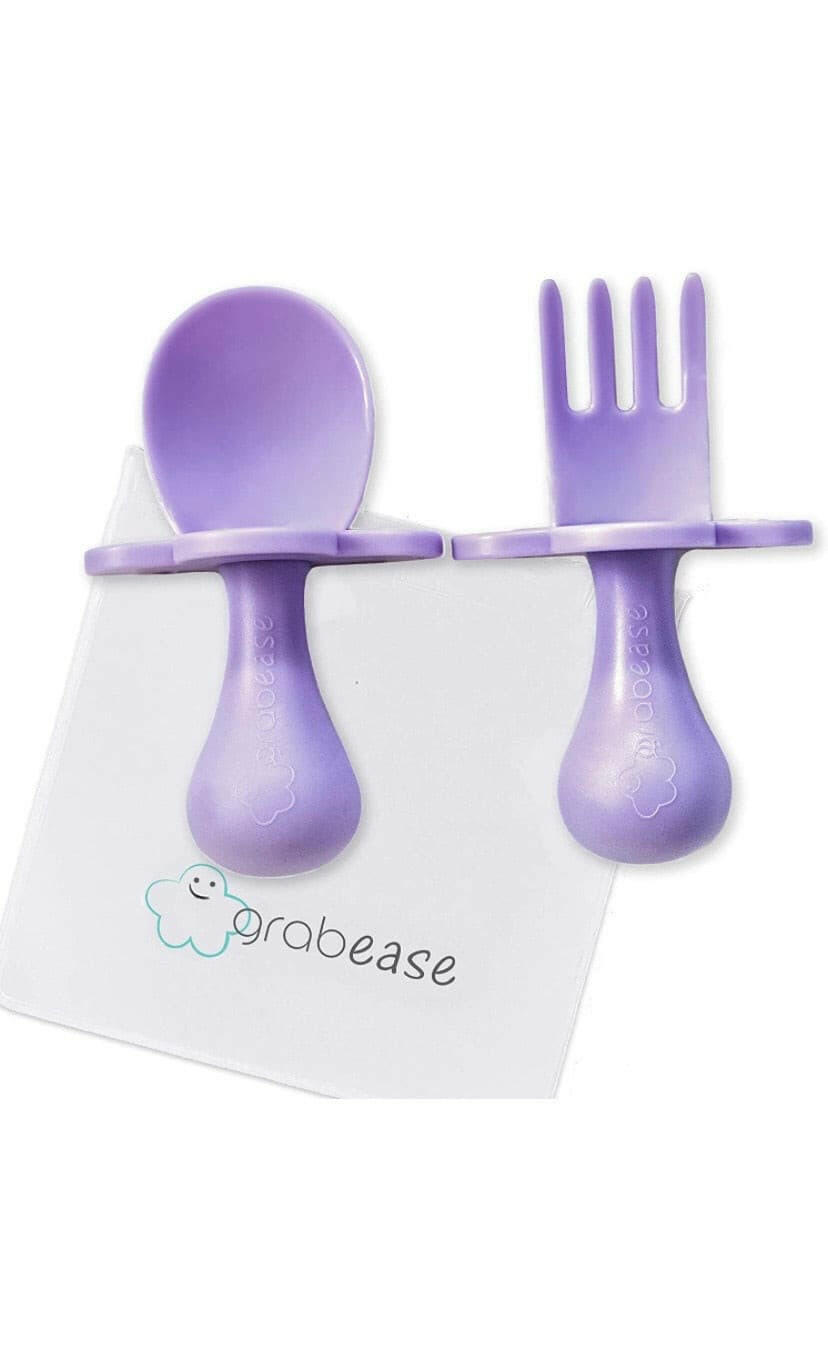 Grabease Spoon for Self Feeding Baby - Lavender