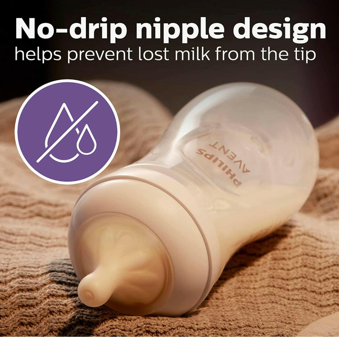 Natural Baby Bottle Nipples by Philips AVENT, Flow 4, 3M+, 2pk.