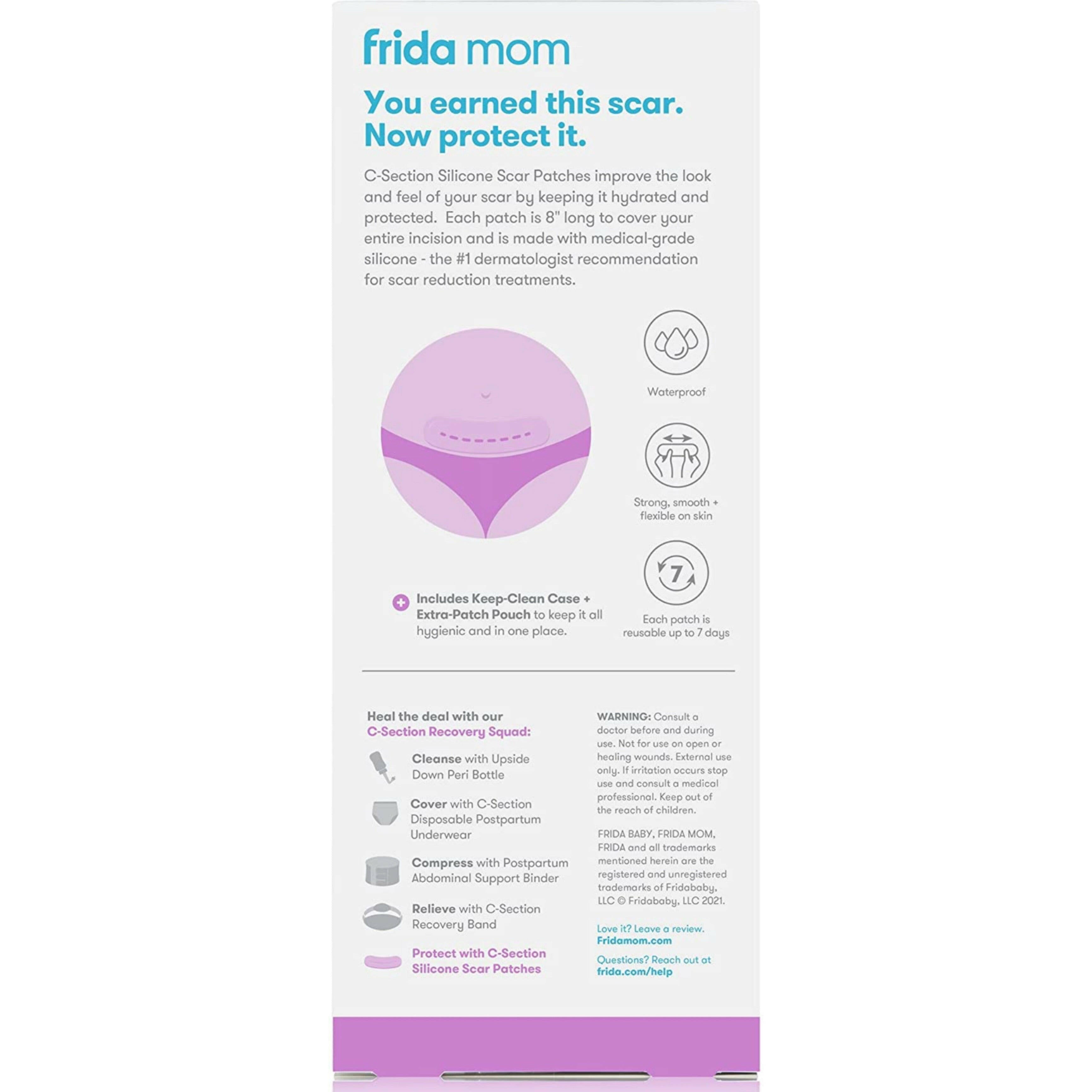 C-Section Medical Grade Silicone Scar Patches by Frida Mom.