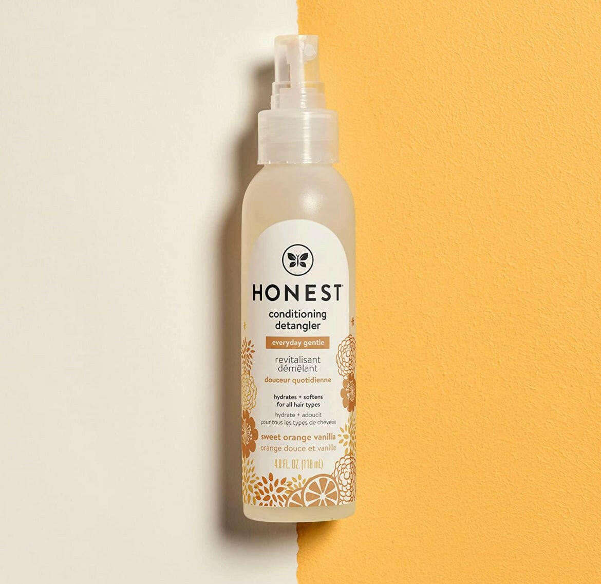 Baby Hair Conditioning Detangler by The Honest Company, Sweet Orange Vanilla, 118 ml.