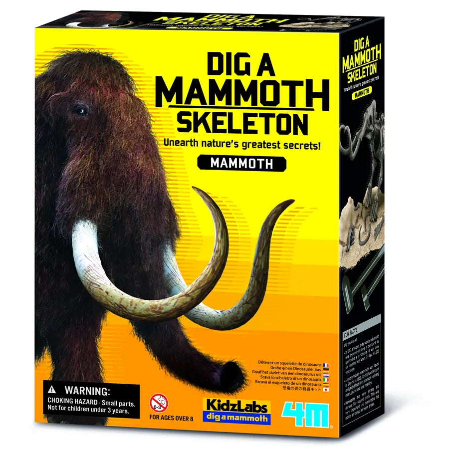 4M - KidzLabs Dig a Mammoth Skeleton Excavation Kit - Multicolor