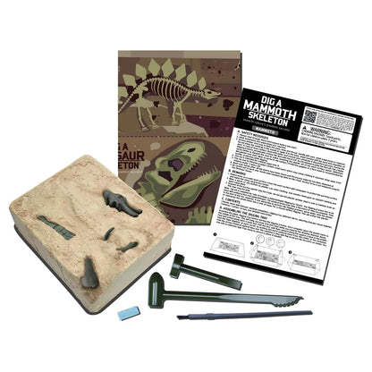4M - KidzLabs Dig a Mammoth Skeleton Excavation Kit - Multicolor