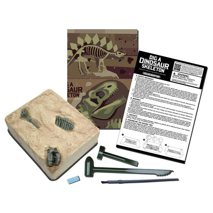 4M - KidzLabs Dig a Velociraptor Skeleton Excavation Kit - Grey
