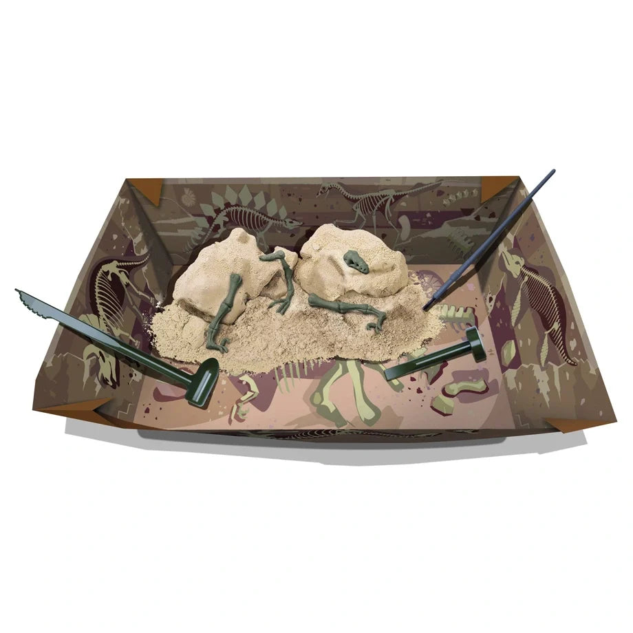 4M - KidzLabs Dig a Velociraptor Skeleton Excavation Kit - Grey