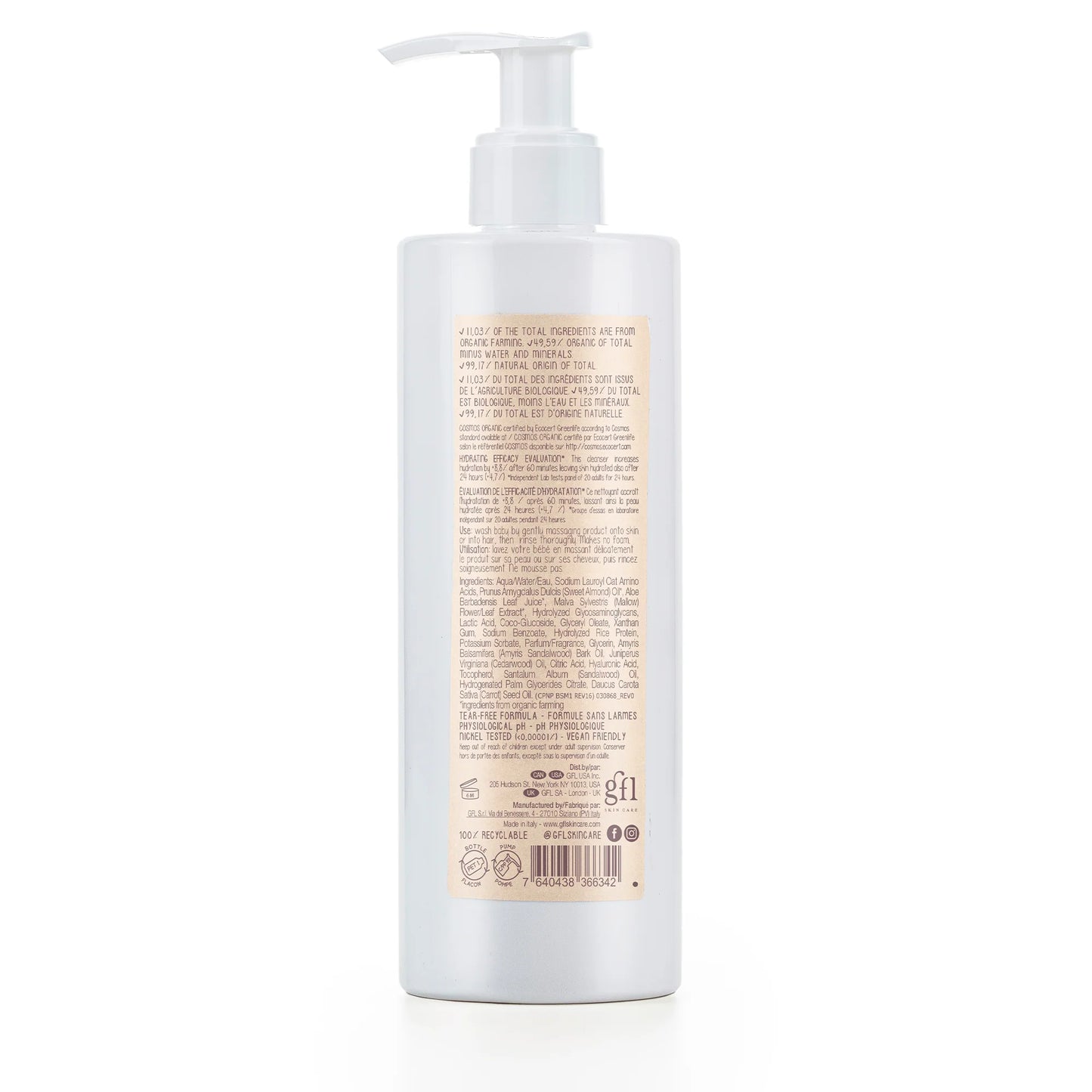 Dadaumpa Organic Certified 0 Months+ Wash And Shampoo (380ml)