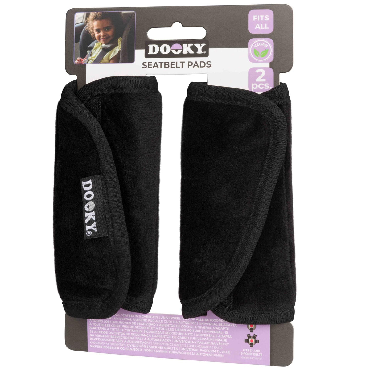 Dooky - Seatbelt Pads - 2 Pcs - Black