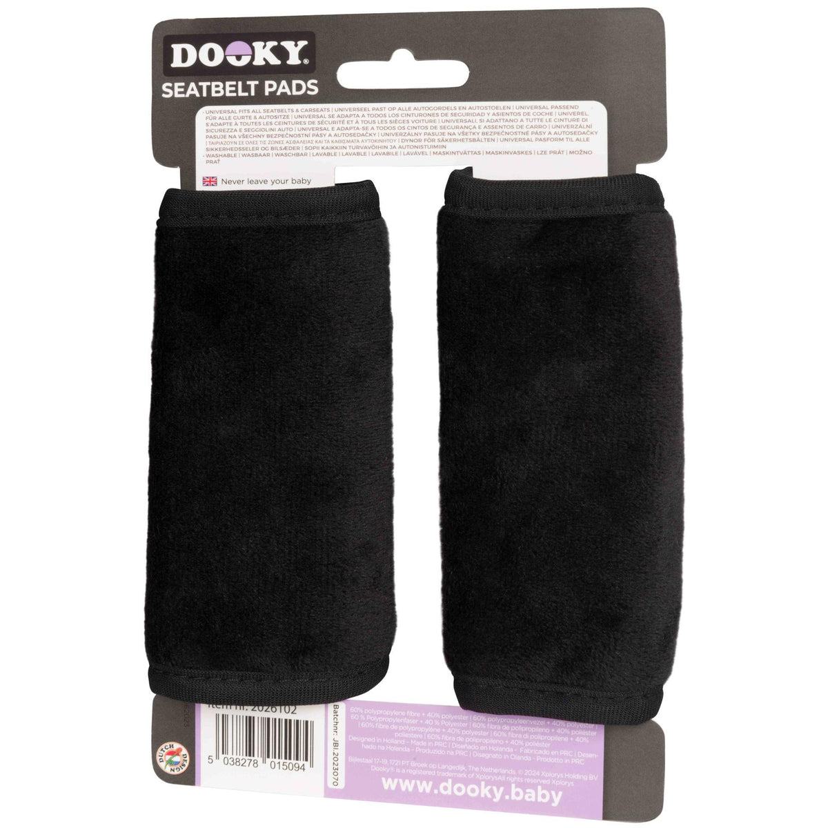 Dooky - Seatbelt Pads - 2 Pcs - Black