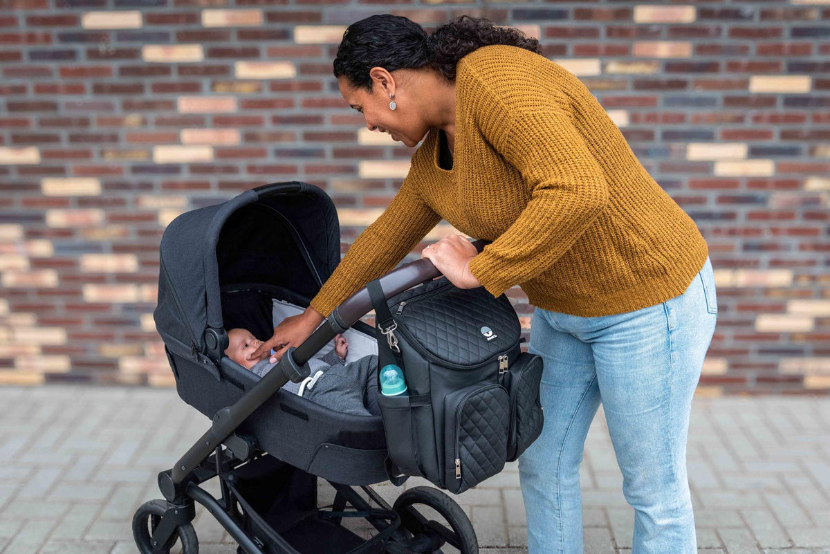 Dooky - Diaper Backpack 2-in-1 - Black