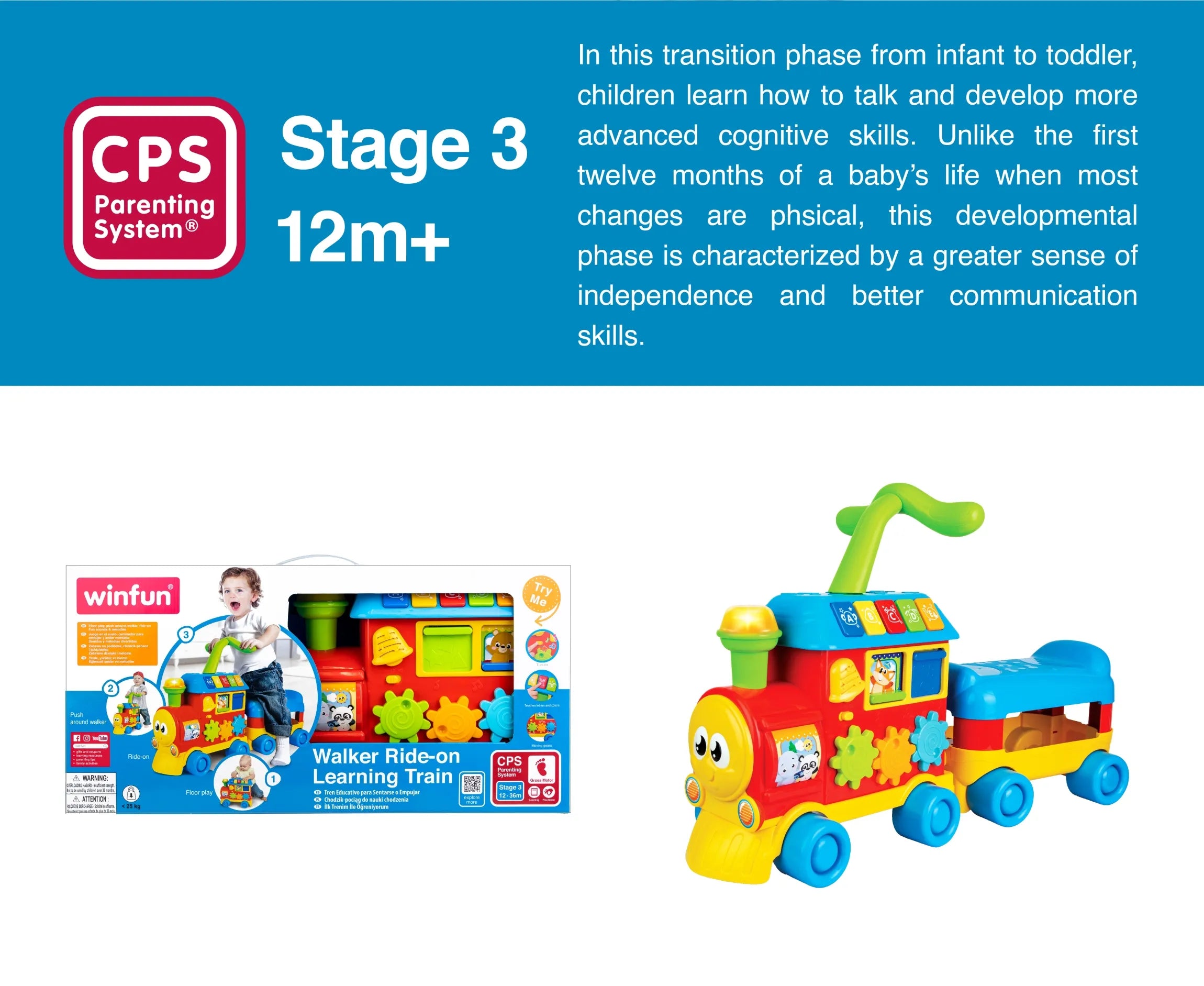 Winfun  Walker Ride On Learning Train