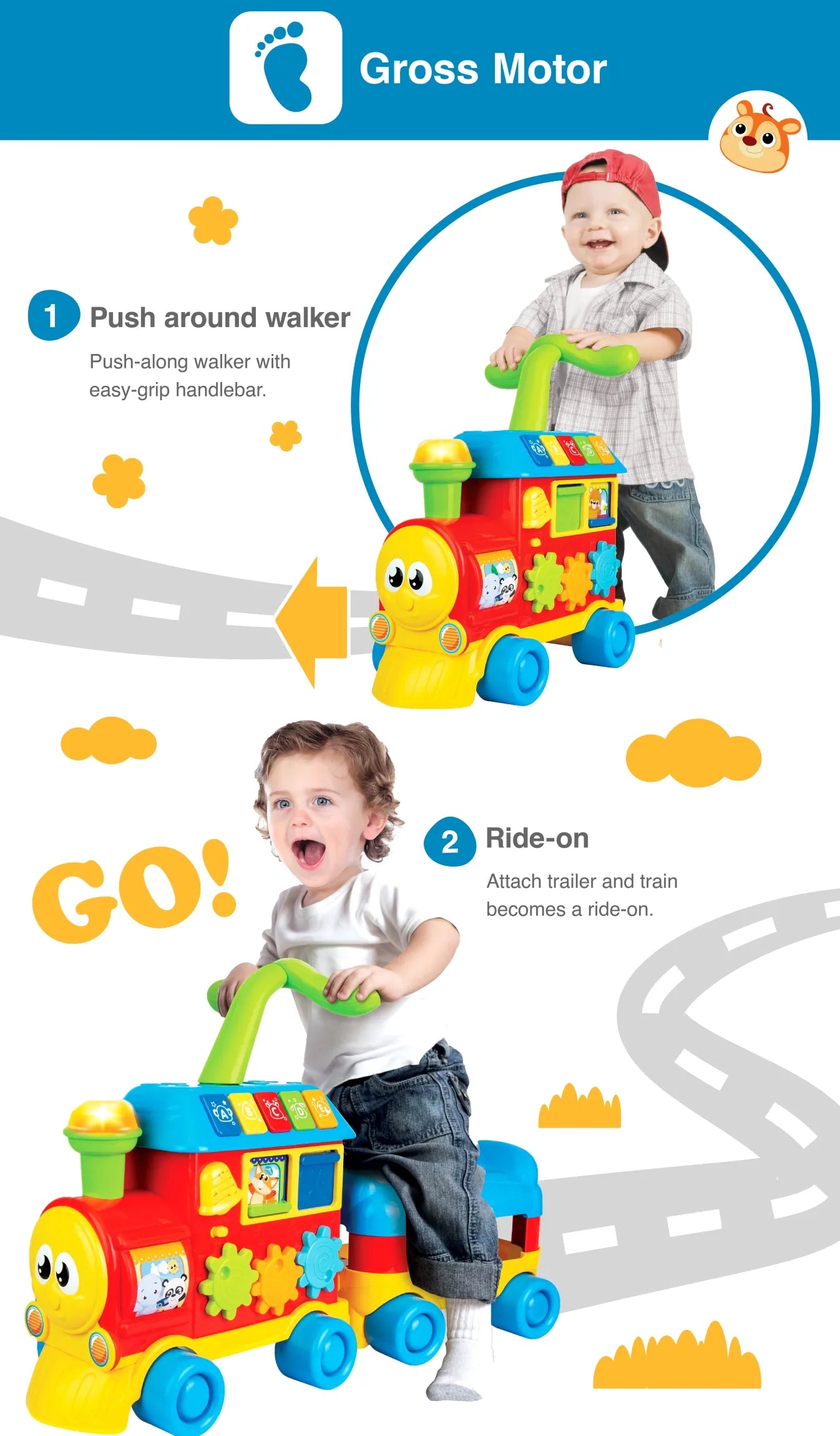 Winfun  Walker Ride On Learning Train