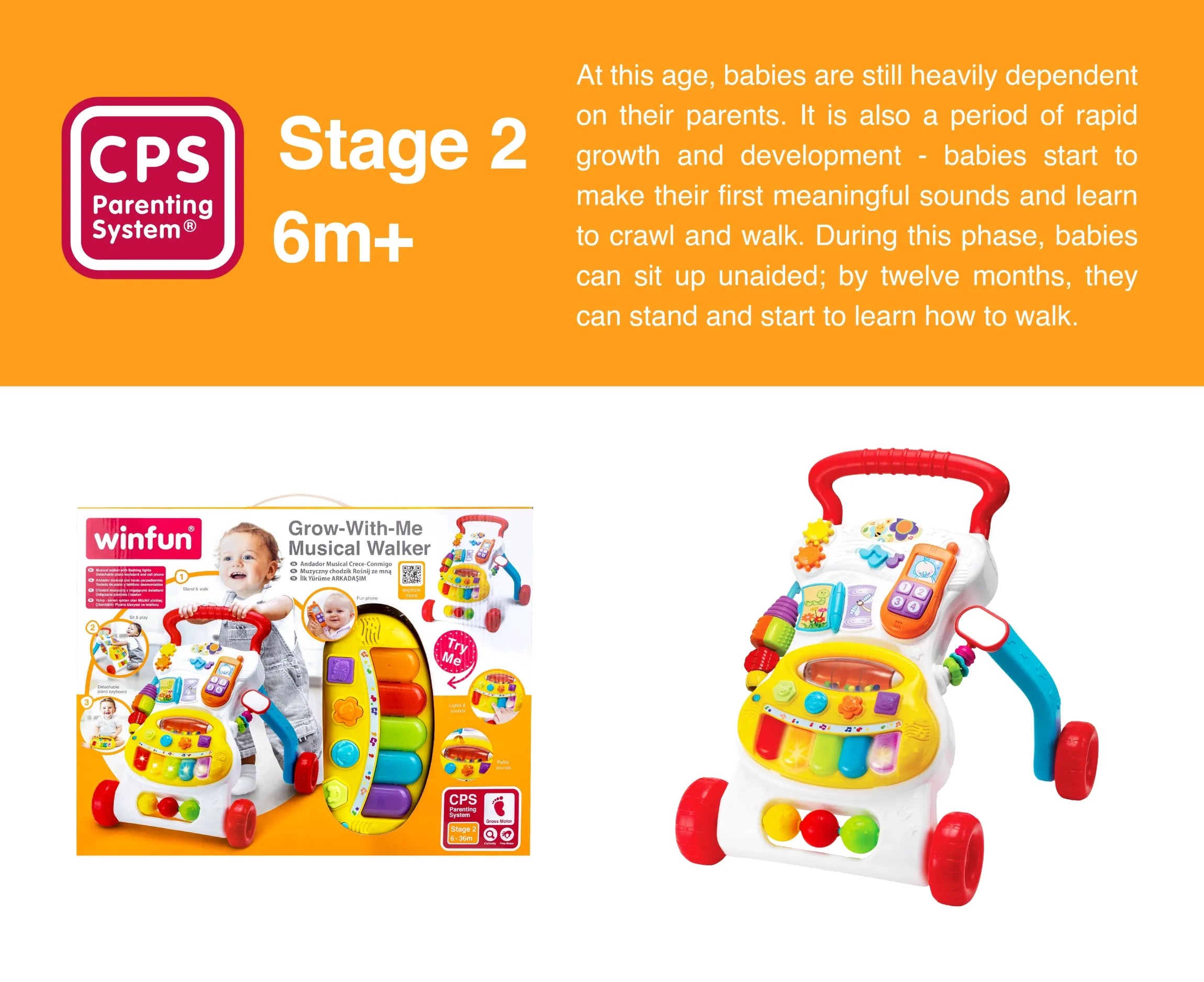Winfun Grow With Me Musical Walker