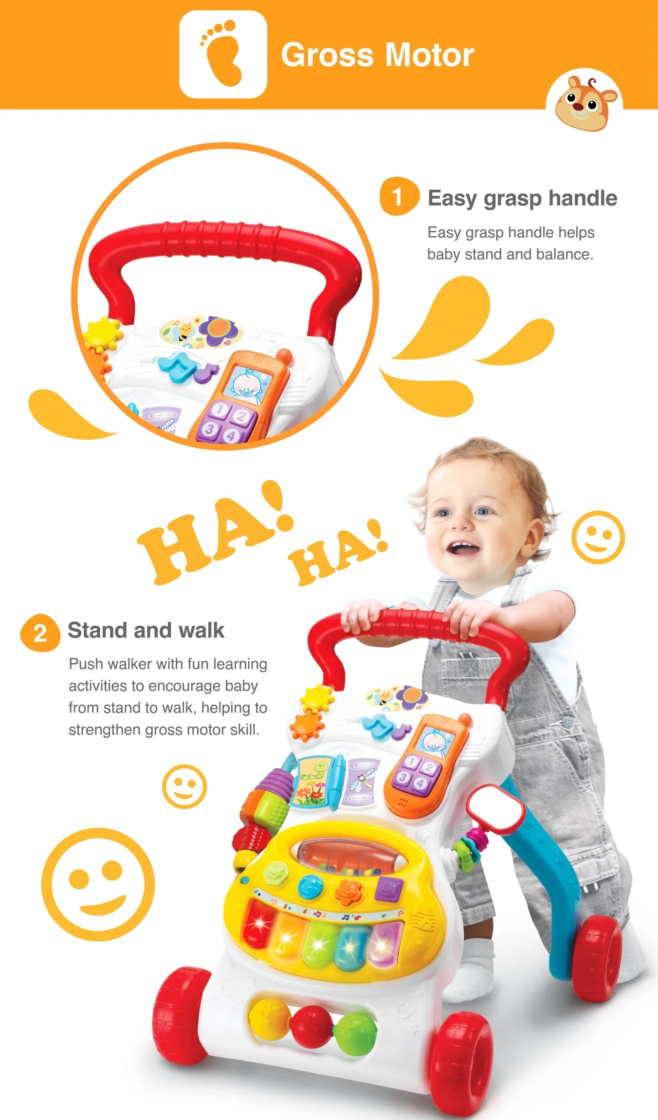 Winfun Grow With Me Musical Walker