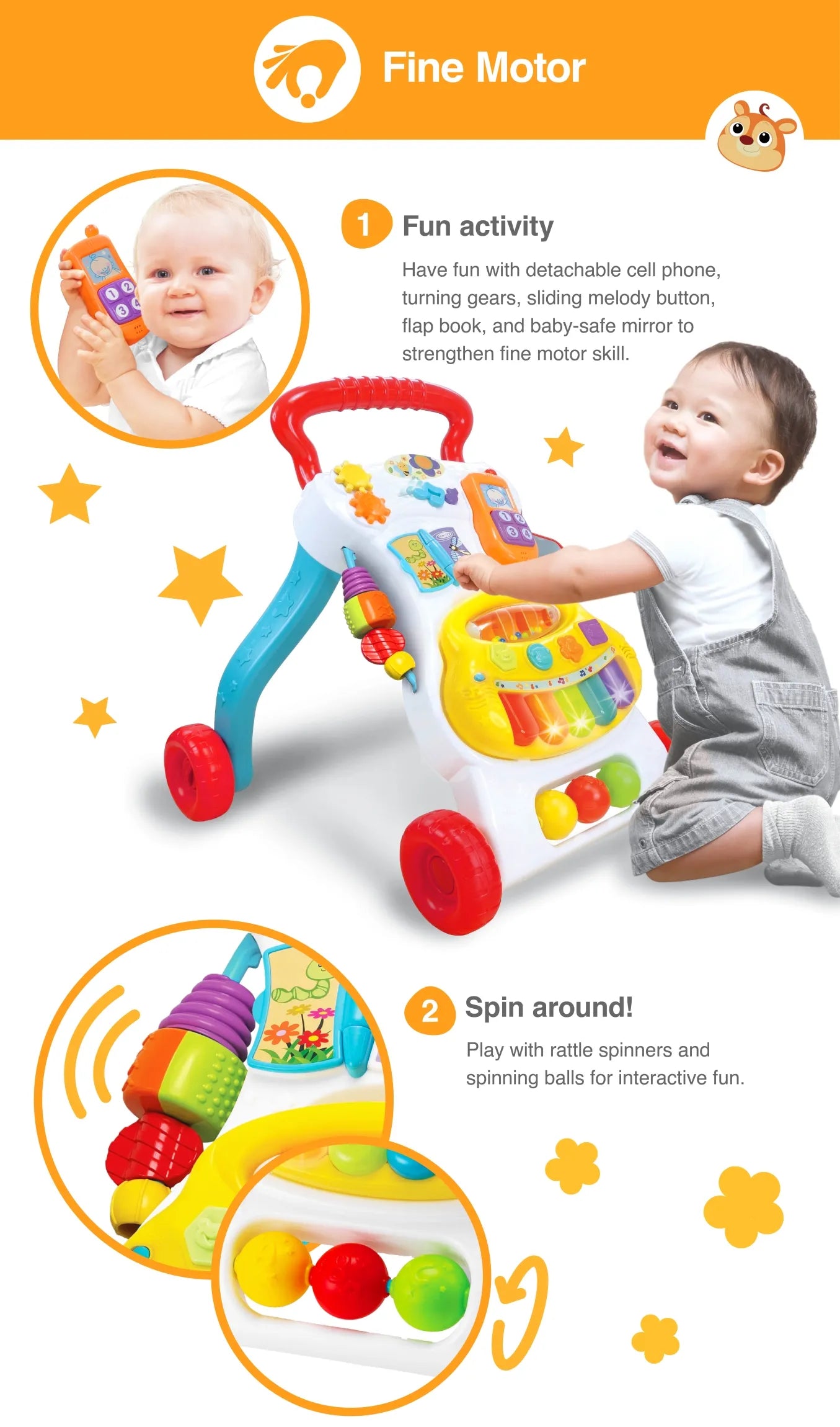 Winfun Grow With Me Musical Walker