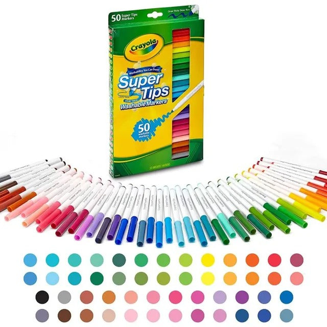 Crayola Set of 50 Washable Super Tips Markers
