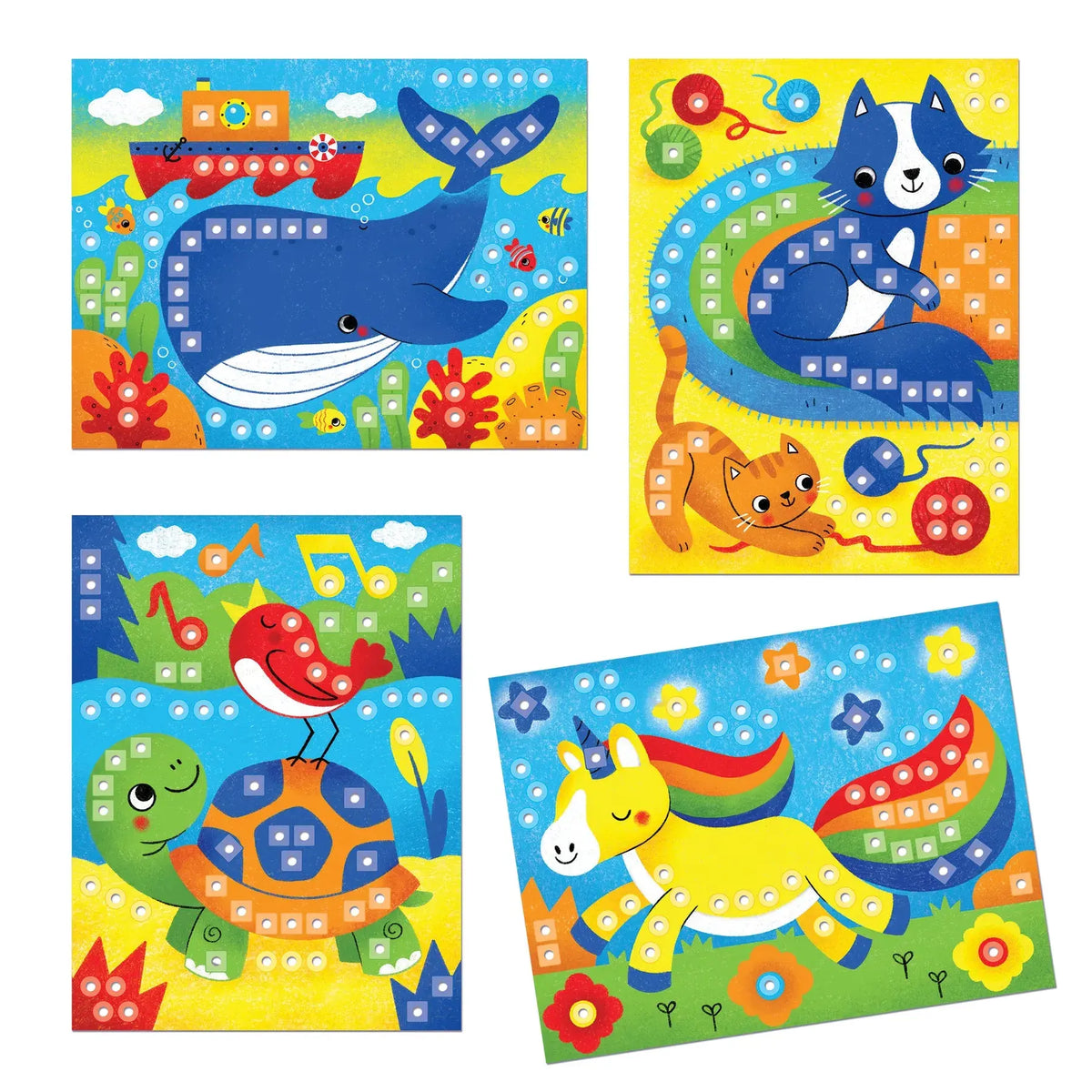 Quercetti FantaColor Cards Nature mosaïques avec fiches illustrées guidées Quercetti FantaColor Cards Nature mosaïques avec fiches illustrées guidées