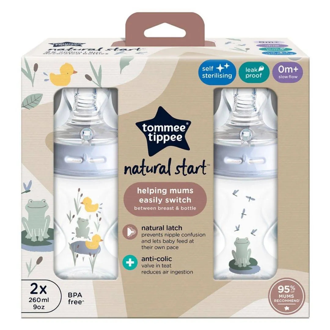 Tommee Tippee Closer to Nature Feeding Bottle Olie - Pack of 2 (260ml)