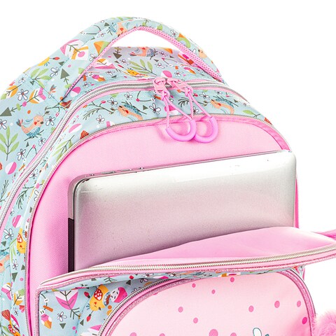 Eazy Kids School Bag Set of 2 With Pencil Pouch (Love Pink)