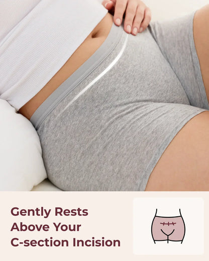 Momcozy 100% Cotton Disposable Postpartum Boy Shorts (White, Medium) - Pack of 7