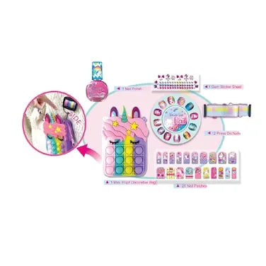 Pecoware Pop It Purse Nail Beauty Set
