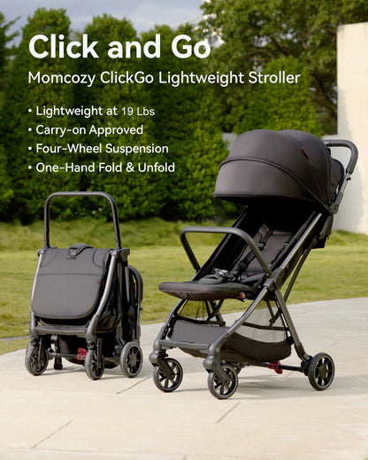 Momcozy Click and Go Lightweight Stroller (Black)