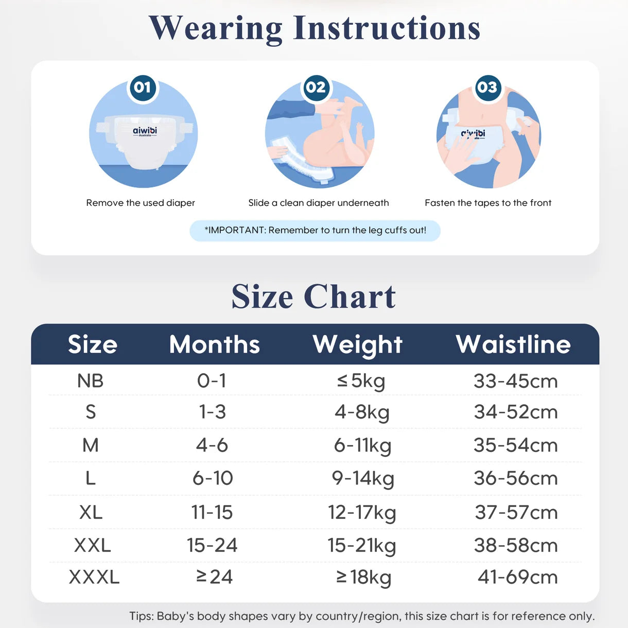 Aiwibi Comfy Dry Ultra Thin Disposable Baby Diaper