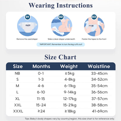 Aiwibi Comfy Dry Ultra Thin Disposable Baby Diaper