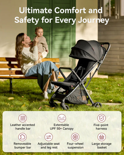 Momcozy Click and Go Lightweight Stroller (Black)