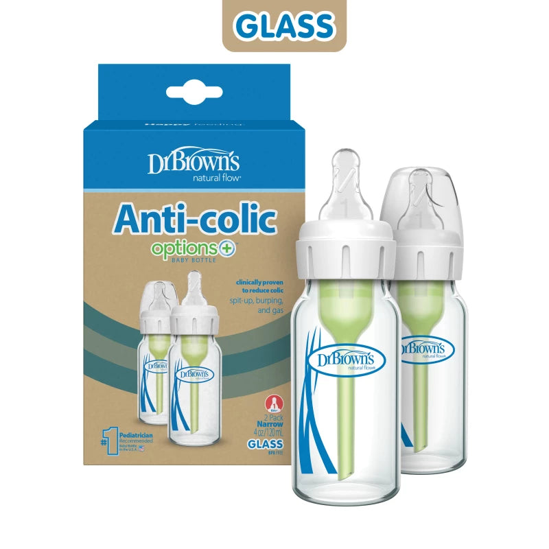 Dr. Brown's Narrow Glass Options+ Bottle (120ml) - Pack of 2