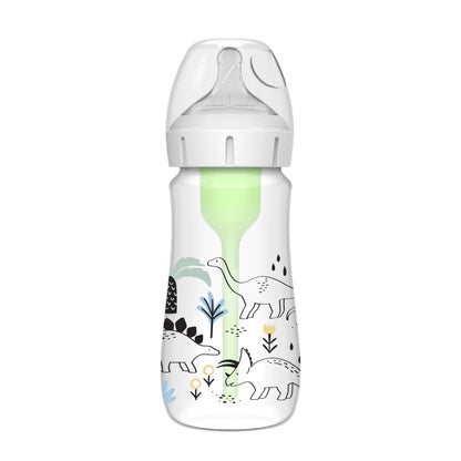 Dr. Brown's 9 oz/270 mL PP W-N Anti-Colic Options+ Designer Bottle, Multi Dinosaurs Design, 1-Pack