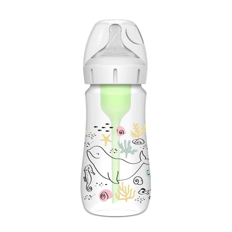 Dr. Brown's 9 oz/270 mL PP W-N Anti-Colic Options+ Designer Bottle, Ocean Whale Design, 1-Pack