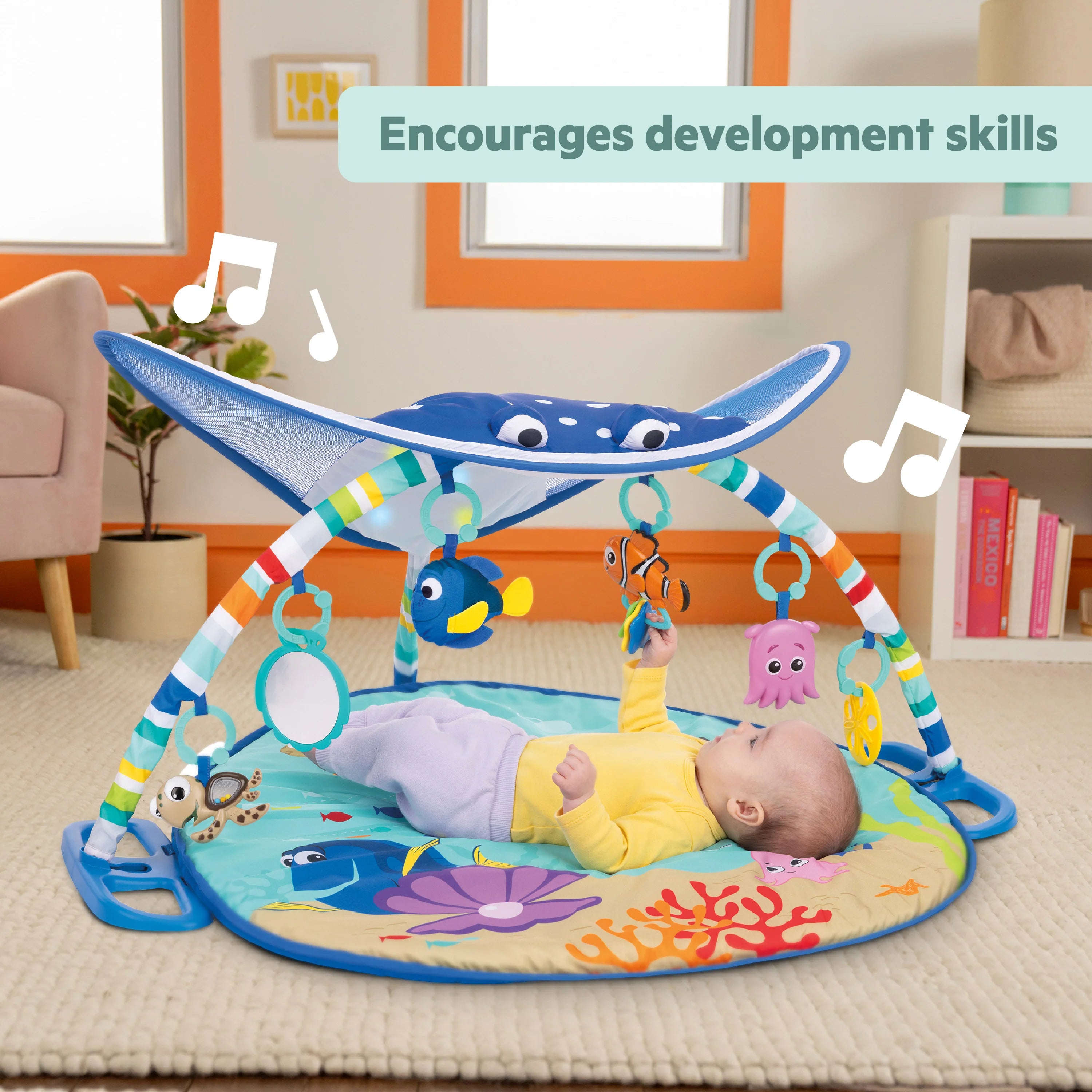 Bright Starts Finding Nemo Mr. Ray Ocean Lights & Music Gym