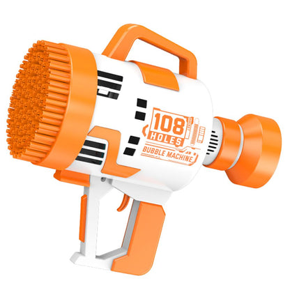 Little Story Bubble Machine Battery Operated Gun With Light/Bubble Maker (108 Holes)
