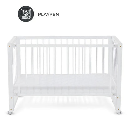 Teknum Prism 4-in-1 Convertible Crib with Mattress – White