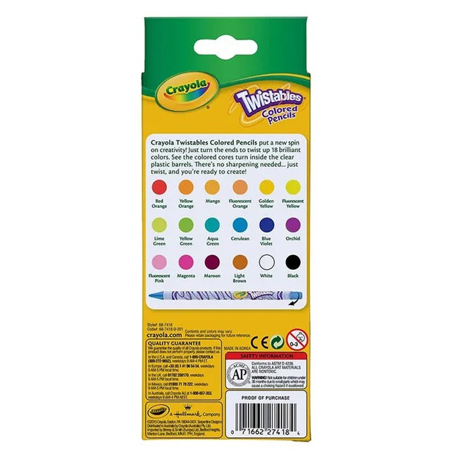 Crayola 18 Twistable Colored Pencils