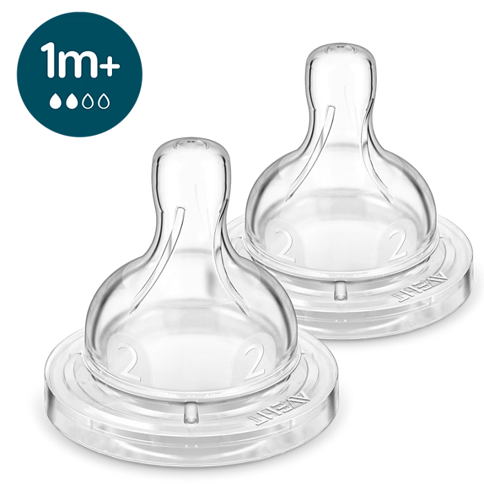 Philips Avent Anti-Colic Teats (1 Month) - Pack of 2
