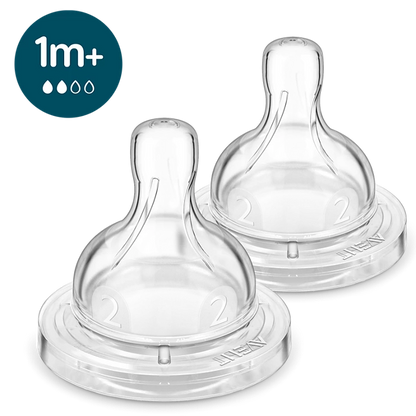 Philips Avent Anti-Colic Teats (1 Month) - Pack of 2