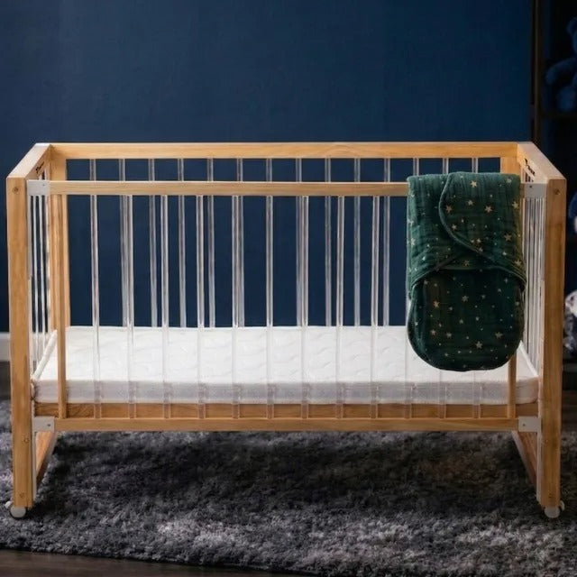 Teknum Prism 4-in-1 Convertible Crib with Mattress – White.