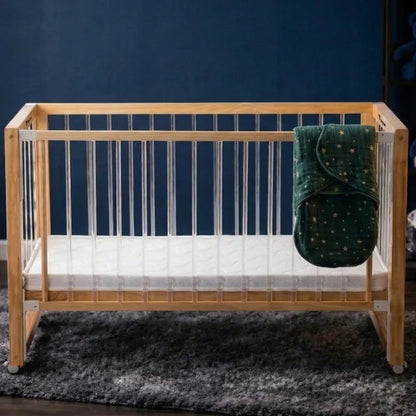 Teknum Prism 4-in-1 Convertible Crib with Mattress – White.