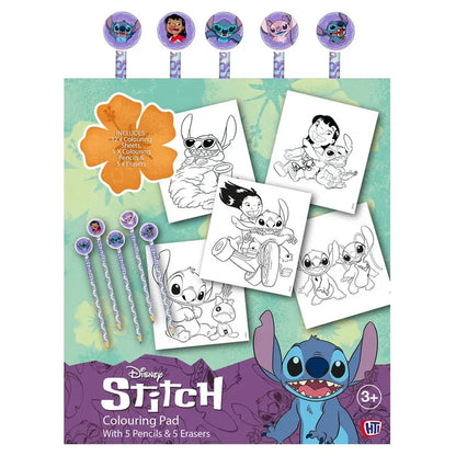Disney Stitch Colouring Book with Pencils